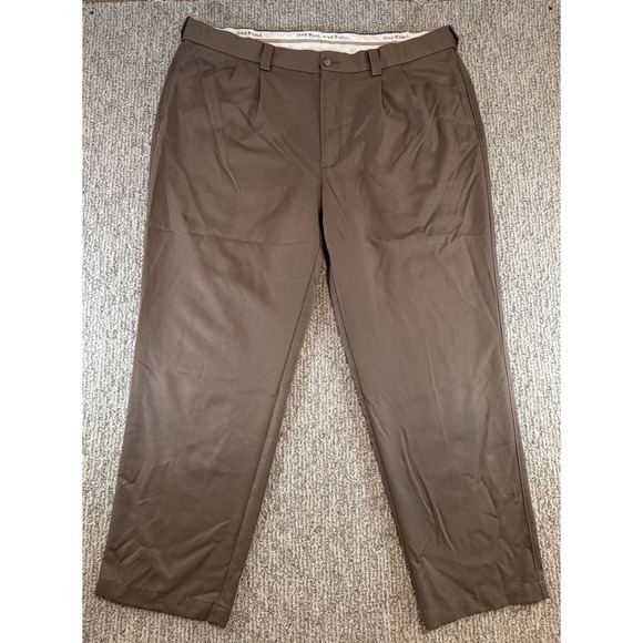 Oak Hill Other - Oak Hill Dress Pants Mens 44x30 Brown‎ Pleated Front Trousers DXL